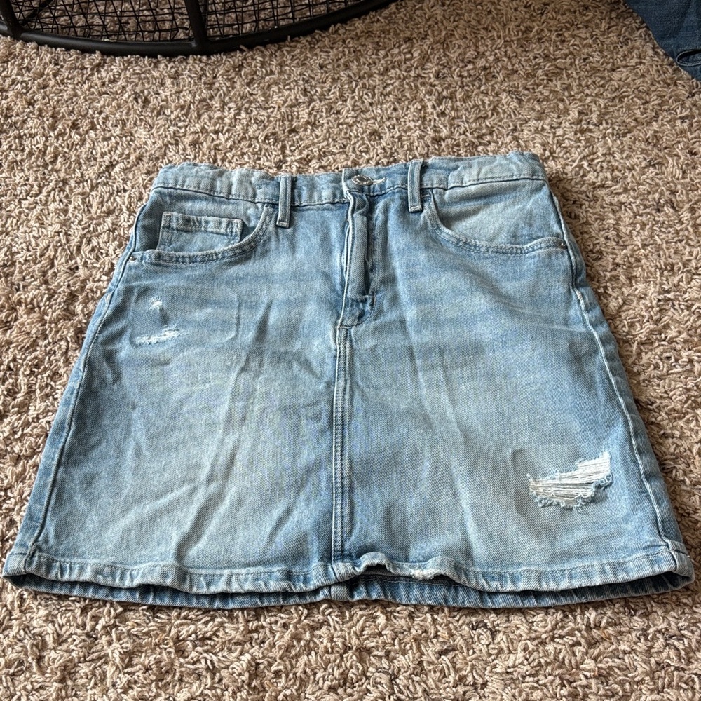Stylish Light Blue Denim Skirt for Kids